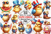 4th Of July Cute Chick Sublimation, an Animal Illustration by RobertsArt (Thumbnail 1 of 7)