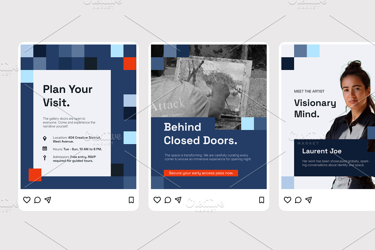 Art Exhibition - Instagram Post, a Social Media Template by Izdihaar_Studio (Photo 2 of 4)