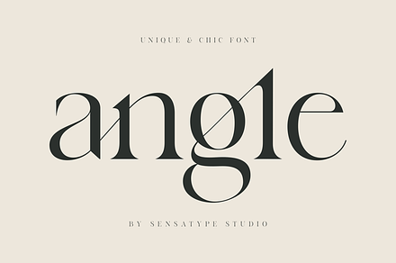 angle - unique & chic font, a Serif Font by Sensatype