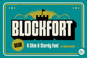 BLOCKFORT | Condensed Font, a Sans Serif Font by Jordan Wilson (Thumbnail 1 of 7)