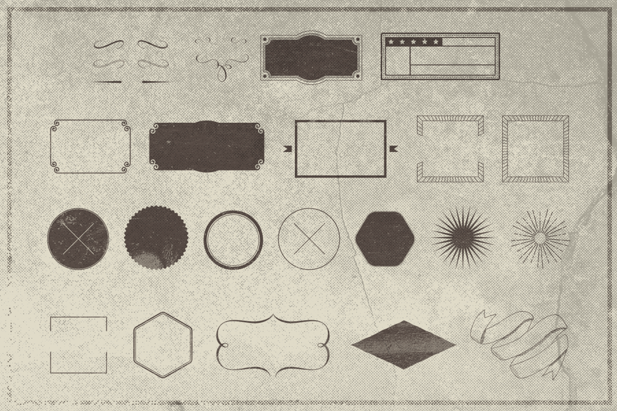 The Vintage Logo Elements Collection preview 3