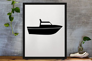 Boat Silhouette SVG, a Transportation Illustration by newminddesign (Thumbnail 3 of 3)