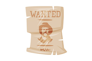 Cowboy Wanted Paper Poster As Wild