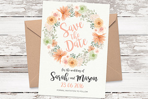 Save the Date card DIY template 07