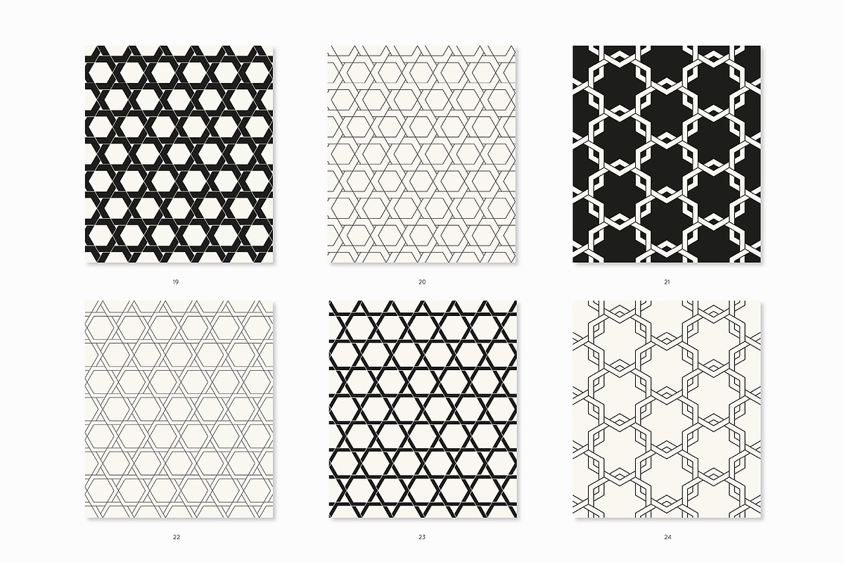 Hexagonal | 42 Seamless Patterns, a Pattern Graphic by Curly_Pat (Photo 5 of 11)