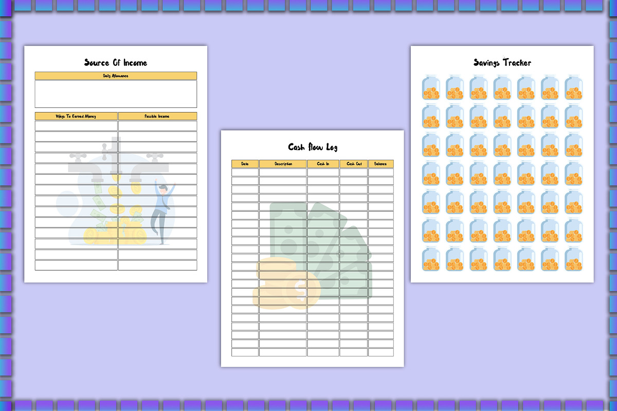 Printable Savings Planner For Kids, a Stationery Template by Shumaya (Photo 3 of 5)