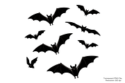 Minimal Flying Bats PNG, a Graphic by Clipart Bloom (Thumbnail 1 of 2)