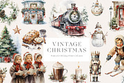 Christmas Holiday Vintage Collection, a Decorative Illustration by Veris Studio (Thumbnail 1 of 12)