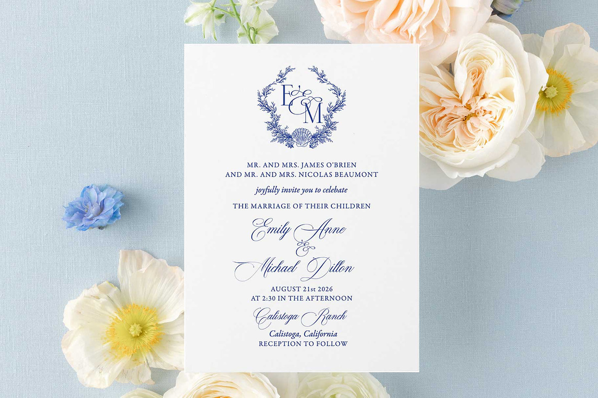 Coral Wedding Crest, a Decorative Illustration by Encre Studio (Photo 6 of 7)