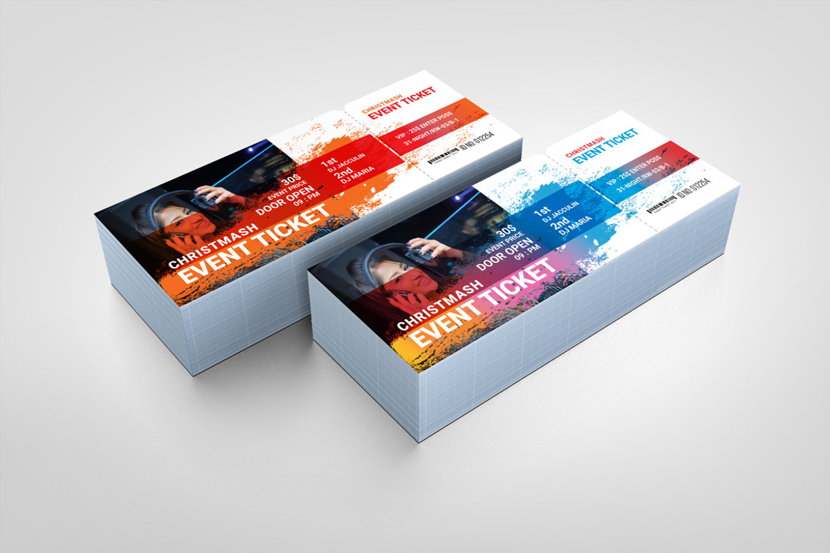 Custom Event Ticket Design Template, a Card Template by BrandlyTemplate (Photo 1 of 3)
