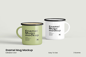 Enamel Mug Mockup, a Cups & Container Mockup by renderstockmarket