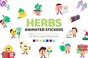 Animated Herb Stickers, an Emoji Icon by Vectors Market (Thumbnail 1 of 7)