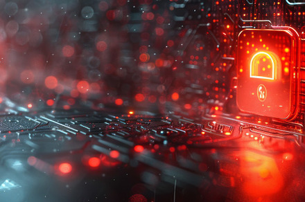 Computer With Red Lock, a Background Photo by ImageMir