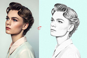 Elegant Line Art Sketch Action, an Action Add-On by MRI STUDIO (Thumbnail 2 of 21)