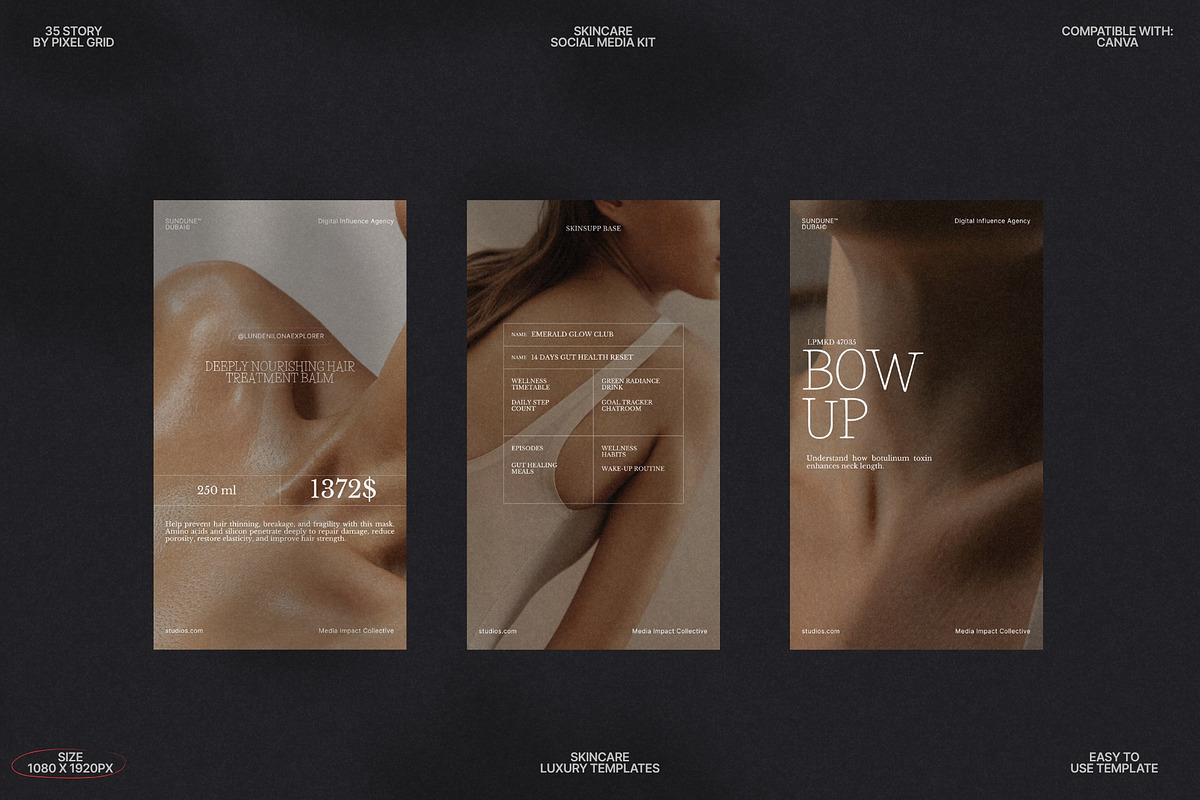 Minimal Skincare Story Templates preview 5