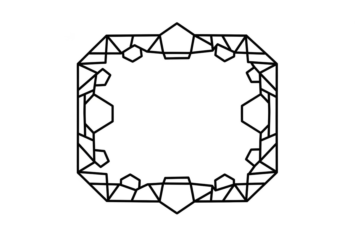 Polygon Frame & Label Bundle, an Illustration by Creativeshirt (Photo 9 of 51)