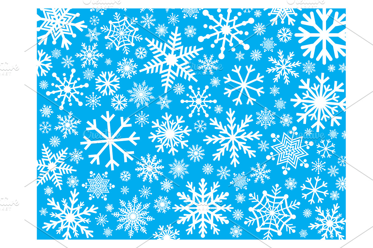 Snowflakes Background, a Pattern Graphic by beguima (Photo 4 of 6)
