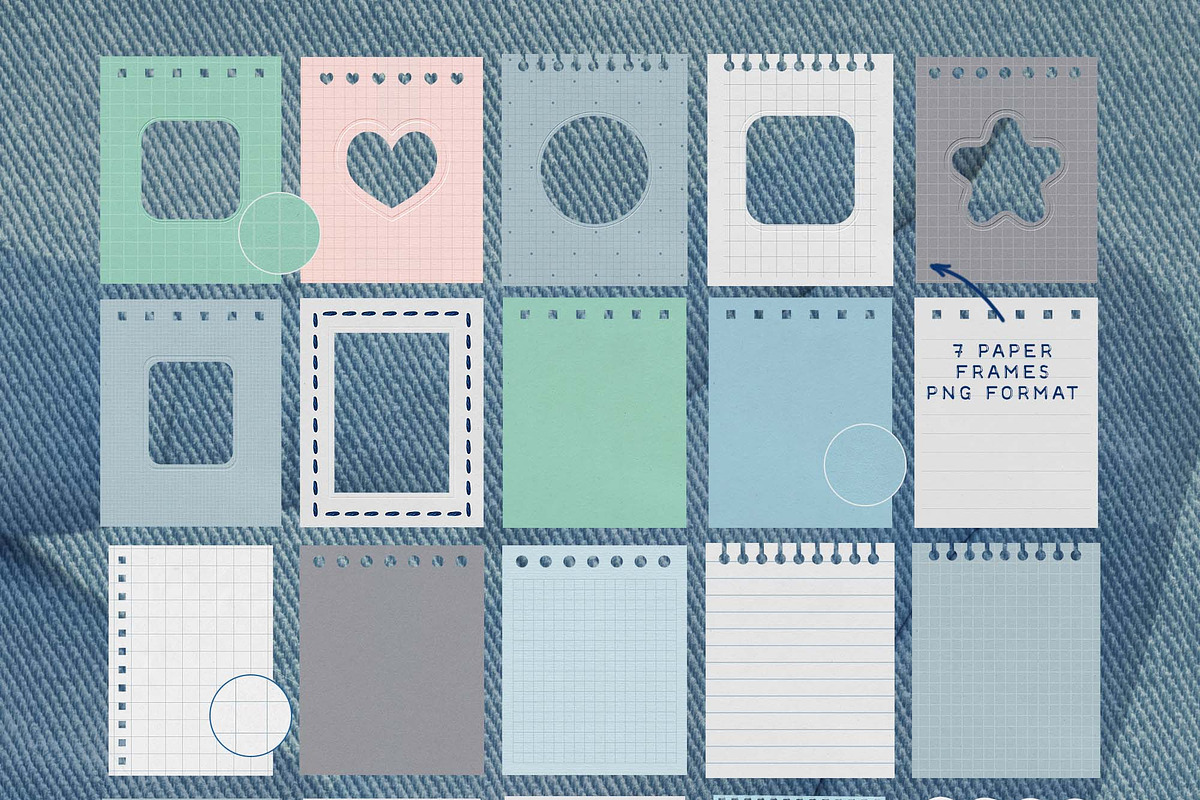 Jeansful Journaling Kit, an Object Graphic by DigARTbyHavroshka (Photo 8 of 14)