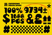 Movin Space a Y2K Game Font, a Sans Serif Font by Rasiorise Studio (Thumbnail 4 of 8)
