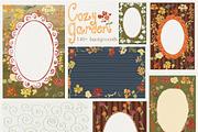 Fall Floral Backgrounds & Overlays, a Decorative Illustration by whiteheartdesign (Thumbnail 3 of 19)