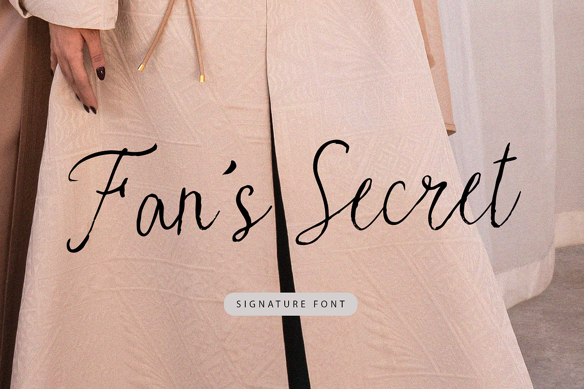 Fans Secret, a Script Font by Realtype (Photo 1 of 8)