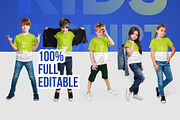 Mixed Kids T-Shirt PSD Mockups Vol5, a Shirt Mockup by Hi, Mock-Up! (Thumbnail 2 of 15)