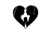 Couple Love Heart Silhouette Bundle, an Illustration by Amazin_art (Thumbnail 46 of 51)