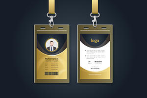 Employee Golden Identity Card Design