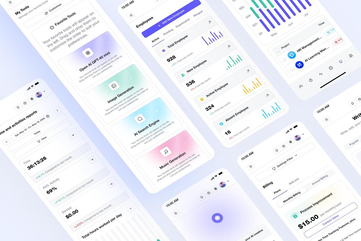 Time Tracking & Productivity Web App, an UI Kit Template by Lumina_ui_ux202 (Photo 5 of 7)
