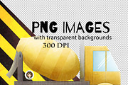 Construction Vehicle png clipart Set, a Person Illustration by Art by Angele G (Thumbnail 4 of 7)