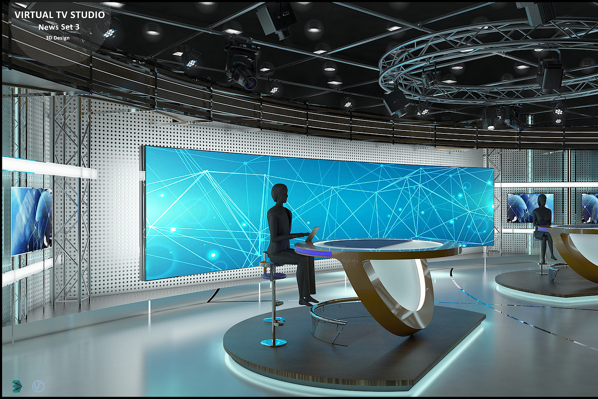 TV Studio Collection Vol 6 - 2 PCS, an Architecture 3D Model by akerStudio (Photo 83 of 98)