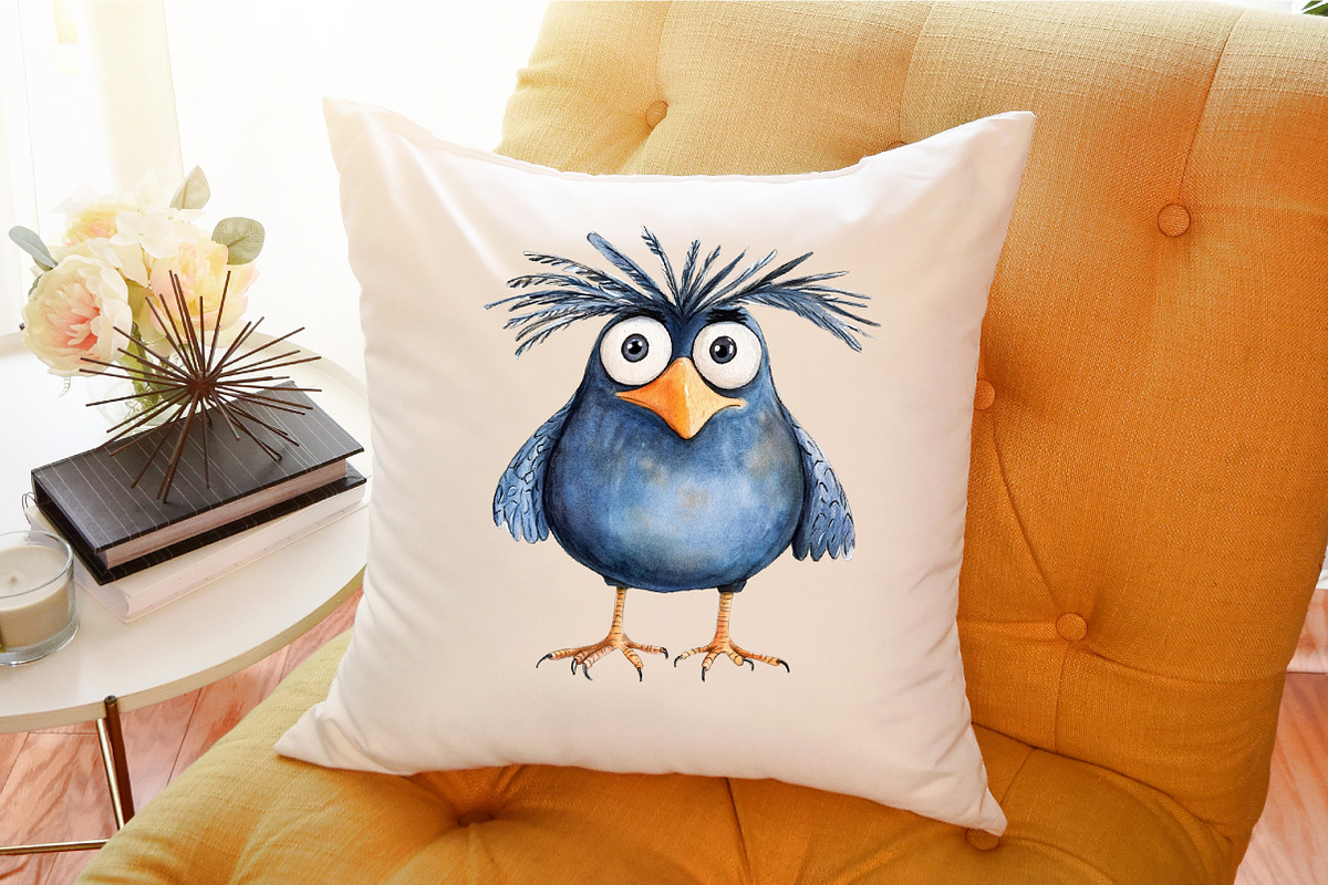 Funny Colorful Birds Watercolor Clip, an Illustration by Sublimation Artist (Photo 6 of 6)