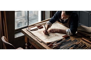 Master Craftsman Drawing, an Arts & Entertainment Photo by piter.goskov