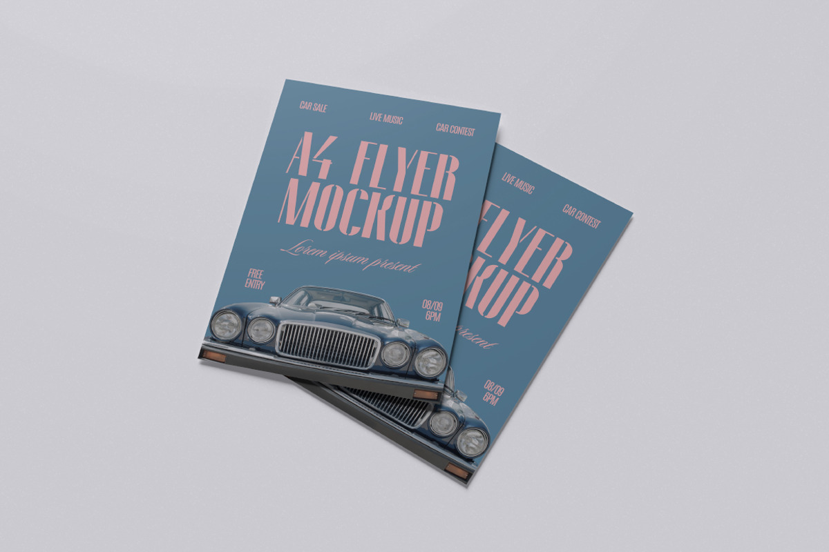 A4 Flyer Mockup Bundle Set, an Advertising Mockup by Rielismee (Photo 4 of 5)