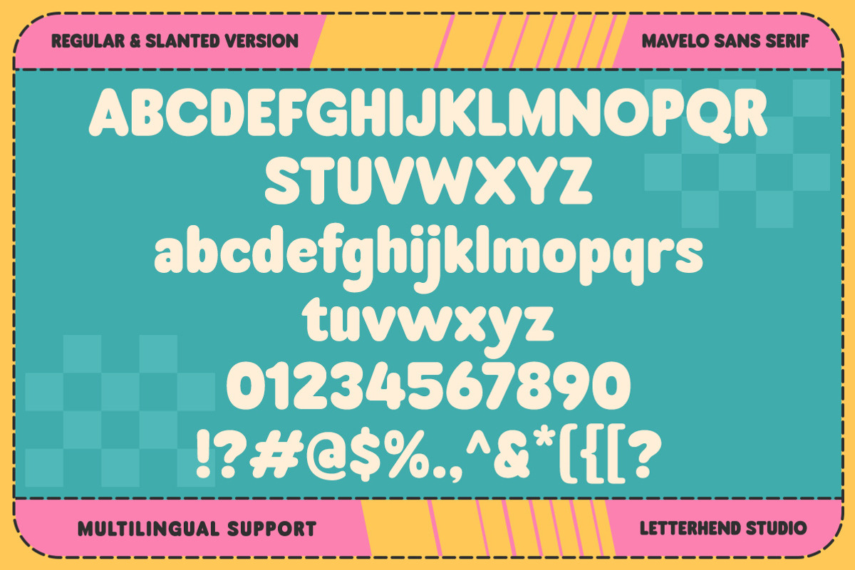 Mavelo Retro Sans Serif, a Sans Serif Font by Letterhend Studio (Photo 10 of 10)