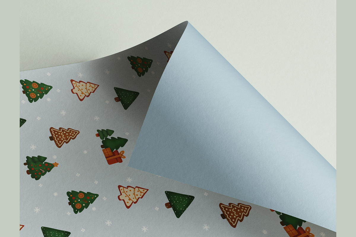 Christmas Trees Seamless Patterns, a Seasonal Illustration by uStickery (Photo 2 of 5)