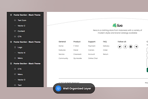 Liva - Footer Section Website