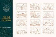 36 Linear Landscape Illustrations, a Person Illustration by Nuburu (Thumbnail 3 of 11)