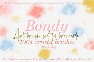 100 + Art Brushes for Procreate