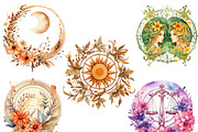 Watercolor Astrological Clipart, an Object Illustration by Design Scotch (Thumbnail 2 of 7)