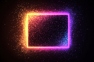 Glowing frame of bright dots, a Photo by Beautiful things