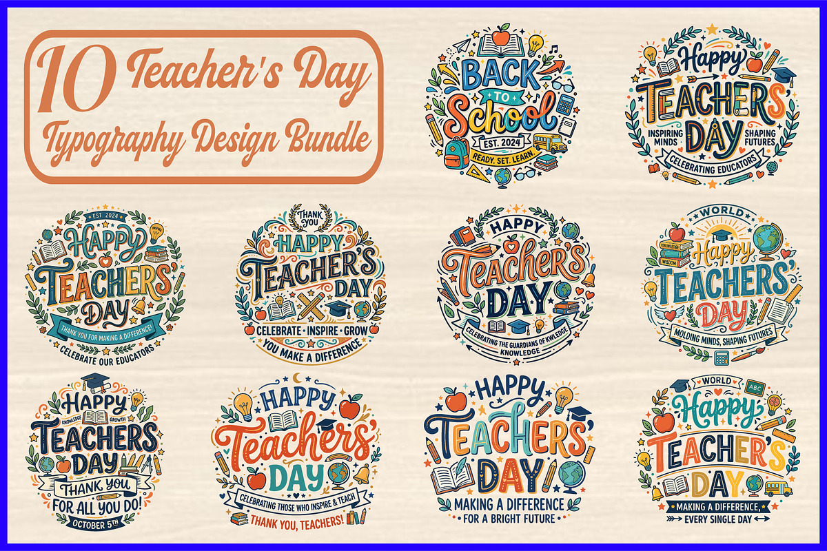 Creative Typography Design Bundle, a Person Illustration by Artivon (Photo 1 of 4)