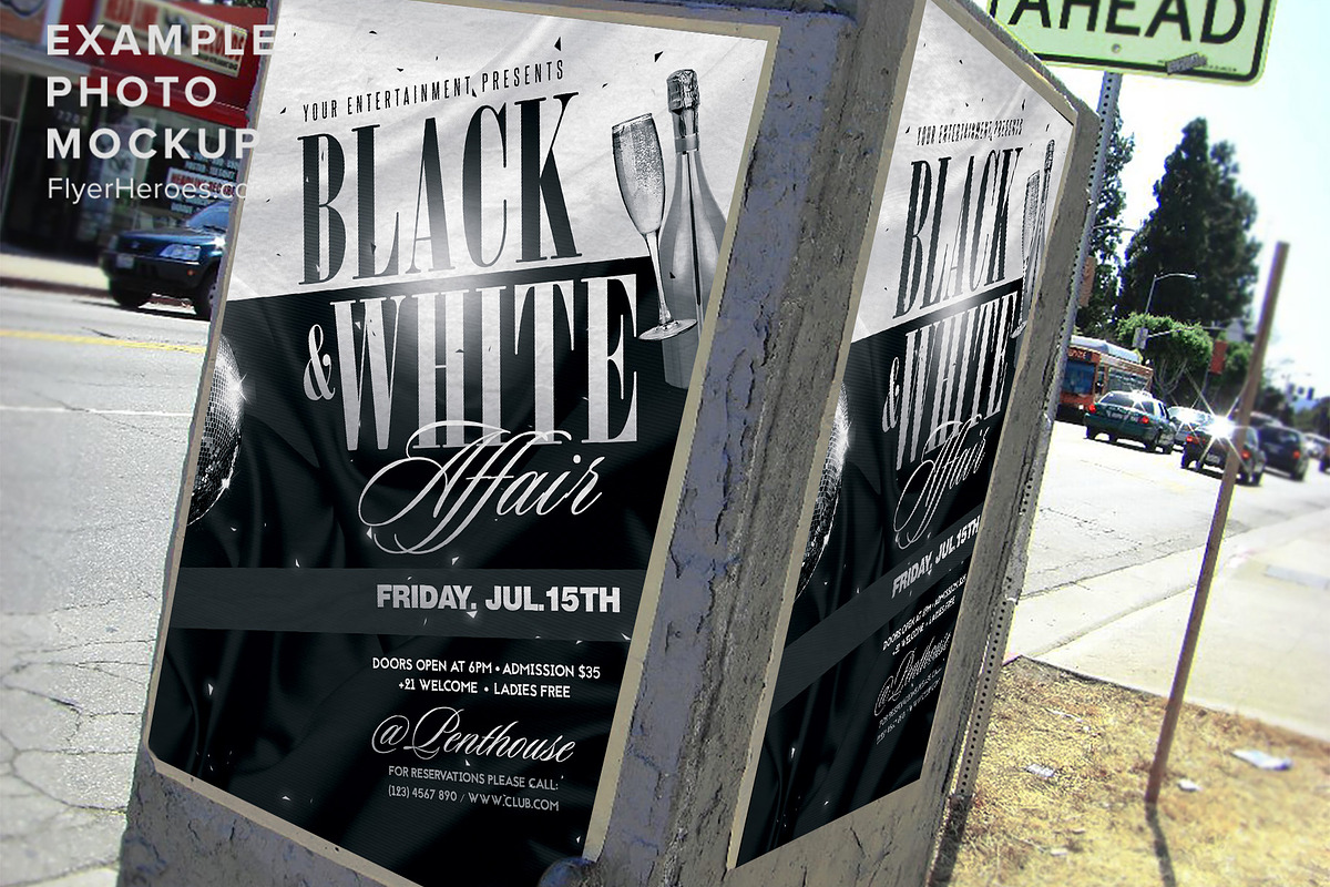 Black and White Flyer Template, a Flyer Template by FlyerHeroes (Photo 3 of 4)