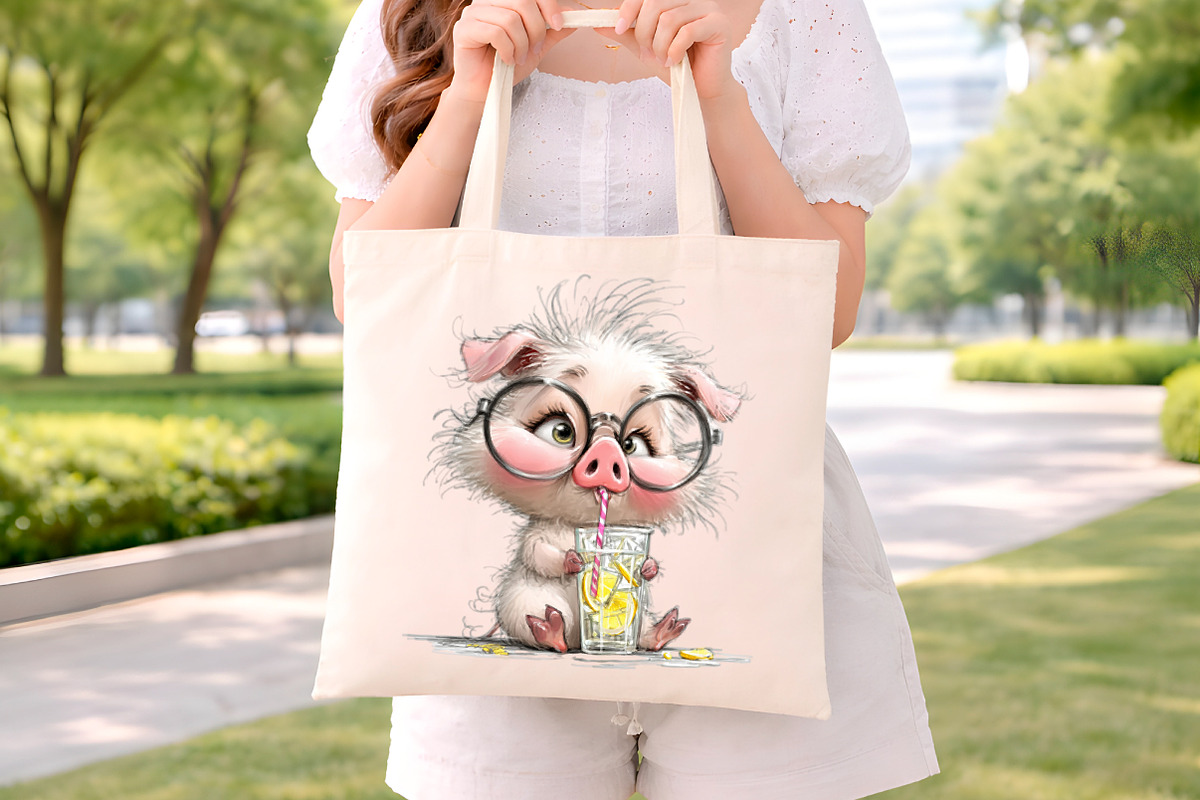 Pig Lemonade Summer Clipart Bundle, an Illustration by Digital Artistic99 (Photo 8 of 11)