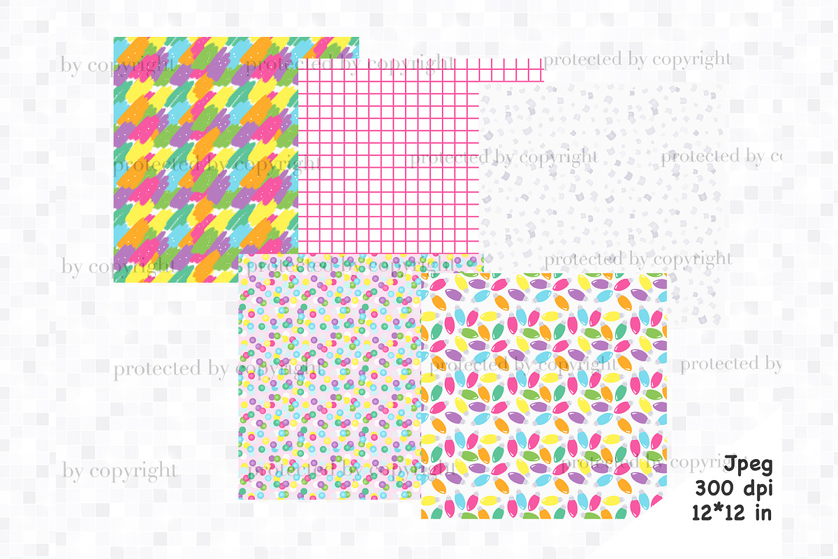 Merry And Bright Pattern, a Pattern Graphic by GlamArtZhanna (Photo 2 of 4)