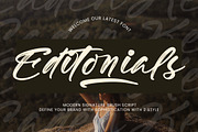 Editonials Modern Signature Brush, a Script Font by operatype.co (Thumbnail 1 of 8)