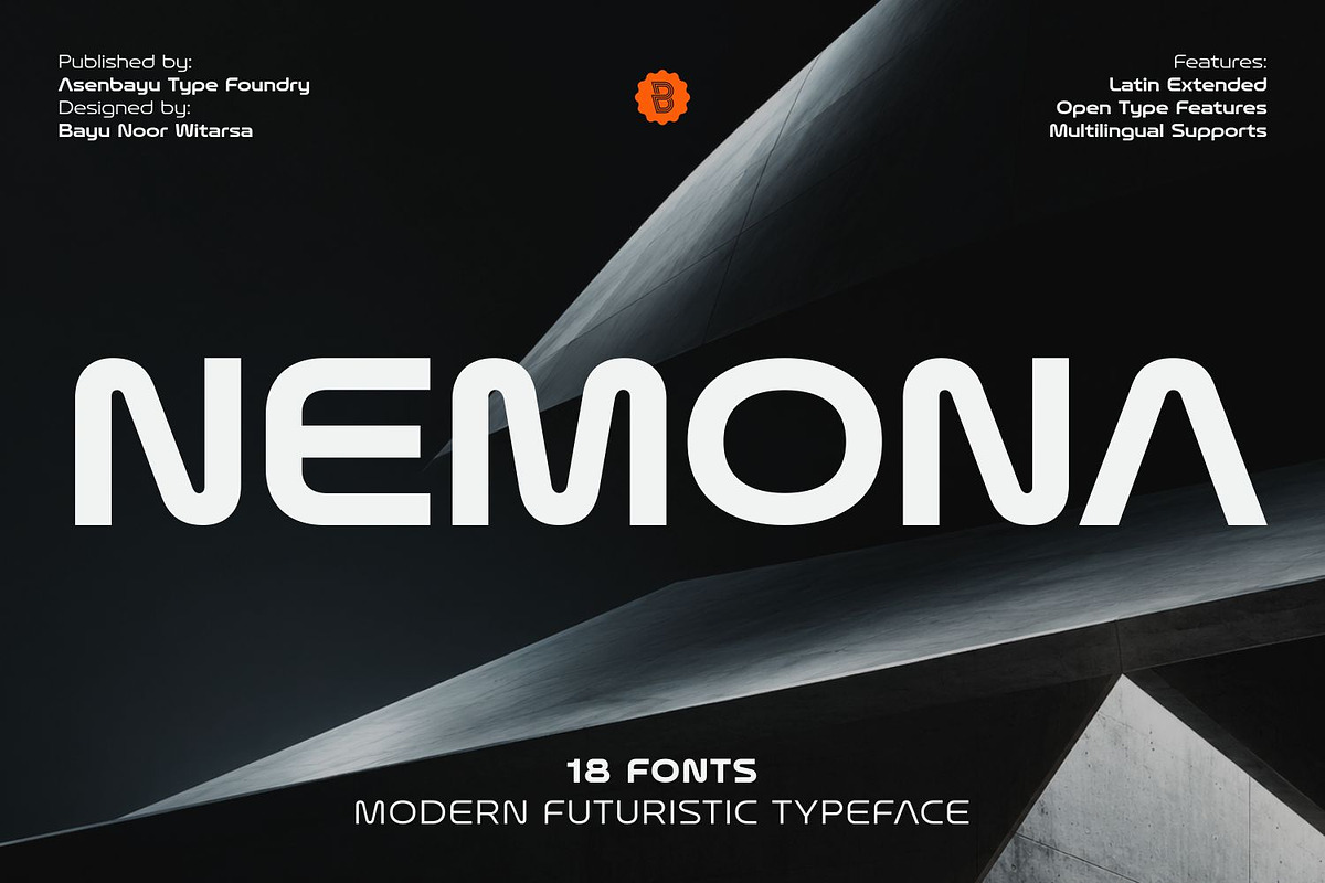Nemona Font Family, a Sans Serif Font by Asenbayu (Photo 1 of 15)