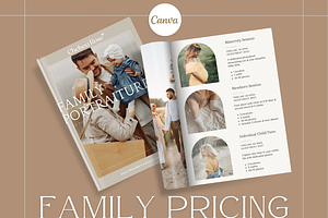 BOHO Family Photos Price Guide Canva