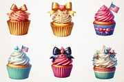 4th Of July Coquette Cupcake Sublima, a Seasonal Illustration by RobertsArt (Thumbnail 7 of 7)