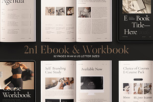 2-in-1 Ebook & Workbook Templates, a Magazine Template by ArtisanaAura